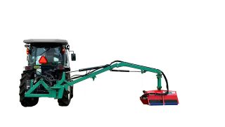 広範囲の作業に対応した草刈り機　三陽機器、トラクター向け新機種