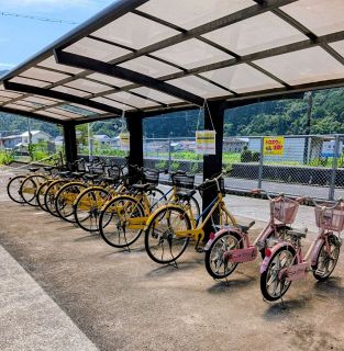 府中・河佐駅に無料レンタサイクル　８月末まで 福塩線の利用促進