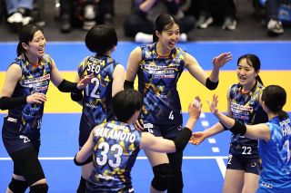 シーガルズ２カ月ぶり白星 20点以降の戦い改善 バレーＳＶリーグ女子