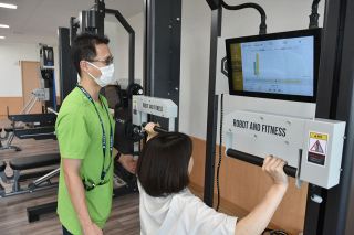 リハビリ施設にＡＩマシンのジム　岡山博愛会病院 ９月１日開所