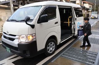津山のＡＩデマンド交通本格導入１年　利用好調の一方、運転手不足が課題