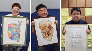 障害者アーティストグループ「明優海」活動１年　６日から岡山で３人展