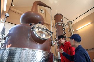 トウモロコシ活用「名刀ウイスキー」　２９年完成目指し大町が製造開始