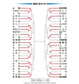 高校野球 岡山大会 第６日（１６日）の勝敗　２回戦６試合