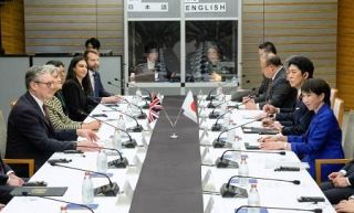 対中国念頭、重要鉱物供給で連携　日英首脳会談、サイバー協力強化