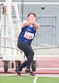 女子ハンマー投げ大東（環太平洋大）３連覇 陸上の岡山県選手権