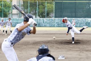 学芸館 鳥取城北戦に向け汗　右腕想定し実戦形式の打撃練習
