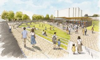 石山地区にカフェやステージ整備　岡山市、優先交渉権者を決定