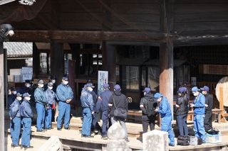 西大寺会陽３人死傷事故で現場確認　原因究明に向けて岡山県警