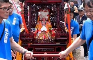 マグロの町「大間」に漁業の女神　台湾総本山と交流深め、誘客期待