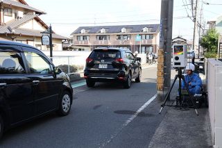 生活道路、１日から法定速度３０キロに　岡山県警が速度取り締まりや啓発活動