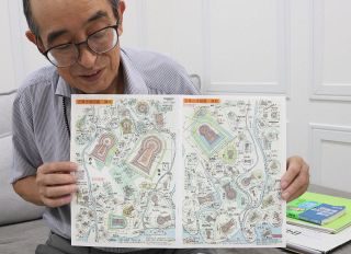 鉄道とバスで巡って 古墳図鑑作成　岡山のＮＰＯ会長、趣味生かし利用呼びかけ