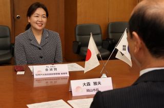 韓国駐神戸総領事が来岡　市長表敬し交流発展誓う