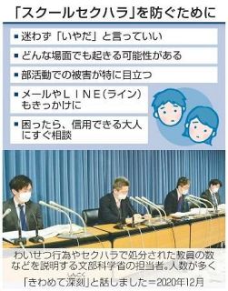 【スクールセクハラ】教員は権力者であるという自覚を促せ　犯罪の疑いが濃いなら、ためらわず警察へ通報を