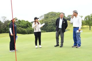９月山陽新聞レディース杯 総距離６４３１ヤードに決定　玉野・東児が丘 ＪＬＰＧＡ視察