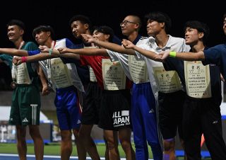 男子８００メートルの七村（青陵）７位　インターハイ陸上