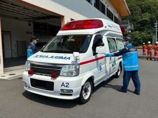 ウクライナ支援に救急車１台　玉野市消防本部が提供