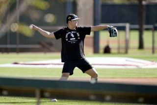 村上宗隆、キャンプ地で練習　Ｗソックス移籍、軽快に汗