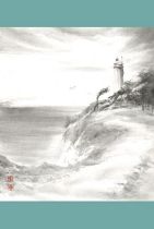 藤原六間堂　水墨画展